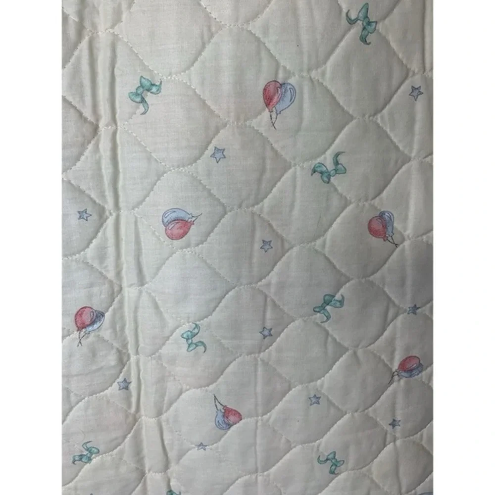 Vintage Crib Baby Quilt Teddy Bear Reading To Stuffed Animal Friends 33